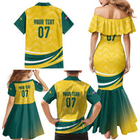 Australia 2024 Olympics Custom Family Matching Mermaid Dress and Hawaiian Shirt Rise of the Roos LT7 - Wonder Print Shop