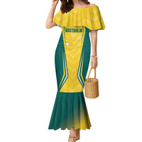 Australia 2024 Olympics Custom Family Matching Mermaid Dress and Hawaiian Shirt Rise of the Roos LT7 - Wonder Print Shop