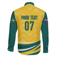 Australia 2024 Olympics Custom Family Matching Off The Shoulder Long Sleeve Dress and Hawaiian Shirt Rise of the Roos - Wonder Print Shop