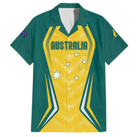 Australia 2024 Olympics Custom Family Matching Off Shoulder Short Dress and Hawaiian Shirt Rise of the Roos LT7 - Wonder Print Shop