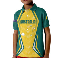 Australia 2024 Olympics Custom Kid Polo Shirt Rise of the Roos - Wonder Print Shop