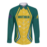 Australia 2024 Olympics Custom Long Sleeve Button Shirt Rise of the Roos - Wonder Print Shop