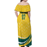 Australia 2024 Olympics Custom Off Shoulder Maxi Dress Rise of the Roos - Wonder Print Shop