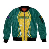 Australia 2024 Olympics Custom Sleeve Zip Bomber Jacket Rise of the Roos - Wonder Print Shop
