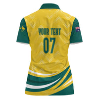 Australia 2024 Olympics Custom Women Polo Shirt Rise of the Roos - Wonder Print Shop