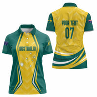 Australia 2024 Olympics Custom Women Polo Shirt Rise of the Roos - Wonder Print Shop