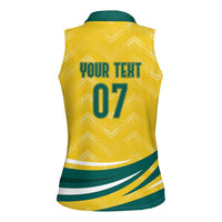 Australia 2024 Olympics Custom Women Sleeveless Polo Shirt Rise of the Roos - Wonder Print Shop