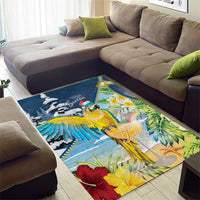 Funny Tropical Christmas Area Rug Tis The Season To Get Tipsy LT7 - Wonder Print Shop