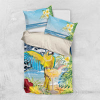 Funny Tropical Christmas Bedding Set Tis The Season To Get Tipsy LT7 - Wonder Print Shop