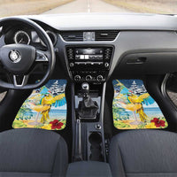 Funny Tropical Christmas Car Mats Tis The Season To Get Tipsy LT7 - Wonder Print Shop