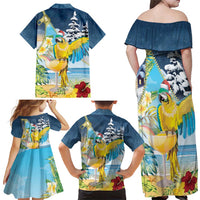 Funny Tropical Christmas Family Matching Off Shoulder Maxi Dress and Hawaiian Shirt Tis The Season To Get Tipsy LT7 - Wonder Print Shop