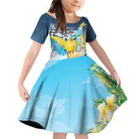 Funny Tropical Christmas Family Matching Off Shoulder Short Dress and Hawaiian Shirt Tis The Season To Get Tipsy LT7 - Wonder Print Shop