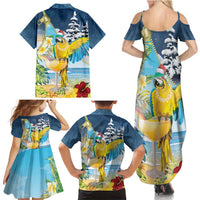 Funny Tropical Christmas Family Matching Summer Maxi Dress and Hawaiian Shirt Tis The Season To Get Tipsy - Wonder Print Shop