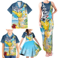 Funny Tropical Christmas Family Matching Tank Maxi Dress and Hawaiian Shirt Tis The Season To Get Tipsy - Wonder Print Shop