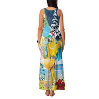 Funny Tropical Christmas Family Matching Tank Maxi Dress and Hawaiian Shirt Tis The Season To Get Tipsy - Wonder Print Shop