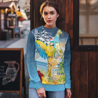 Funny Tropical Christmas Ugly Christmas Sweater Tis The Season To Get Tipsy - Wonder Print Shop