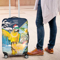 Funny Tropical Christmas Luggage Cover Tis The Season To Get Tipsy - Wonder Print Shop