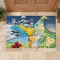 Funny Tropical Christmas Rubber Doormat Tis The Season To Get Tipsy - Wonder Print Shop