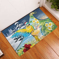 Funny Tropical Christmas Rubber Doormat Tis The Season To Get Tipsy - Wonder Print Shop