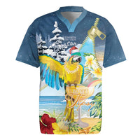 Funny Tropical Christmas Rugby Jersey Tis The Season To Get Tipsy - Wonder Print Shop