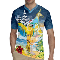Funny Tropical Christmas Rugby Jersey Tis The Season To Get Tipsy - Wonder Print Shop