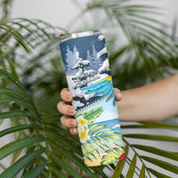 Funny Tropical Christmas Skinny Tumbler Tis The Season To Get Tipsy - Wonder Print Shop