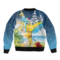 Funny Tropical Christmas Sleeve Zip Bomber Jacket Tis The Season To Get Tipsy - Wonder Print Shop