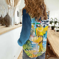 Funny Tropical Christmas Women Casual Shirt Tis The Season To Get Tipsy - Wonder Print Shop