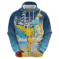 Funny Tropical Christmas Zip Hoodie Tis The Season To Get Tipsy - Wonder Print Shop