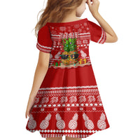 Hawaii Pineapple Christmas Family Matching Short Sleeve Bodycon Dress and Hawaiian Shirt Mele Kalikimaka - Wonder Print Shop