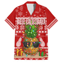 Hawaii Pineapple Christmas Family Matching Short Sleeve Bodycon Dress and Hawaiian Shirt Mele Kalikimaka - Wonder Print Shop