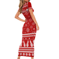 Hawaii Pineapple Christmas Family Matching Short Sleeve Bodycon Dress and Hawaiian Shirt Mele Kalikimaka - Wonder Print Shop