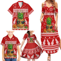Hawaii Pineapple Christmas Family Matching Summer Maxi Dress and Hawaiian Shirt Mele Kalikimaka - Wonder Print Shop