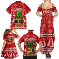 Hawaii Pineapple Christmas Family Matching Summer Maxi Dress and Hawaiian Shirt Mele Kalikimaka - Wonder Print Shop