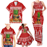 Hawaii Pineapple Christmas Family Matching Tank Maxi Dress and Hawaiian Shirt Mele Kalikimaka - Wonder Print Shop