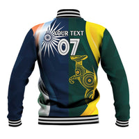 Custom India and Australia Cricket Baseball Jacket Special Half-Half Mix LT7 - Wonder Print Shop