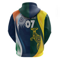 Custom India and Australia Cricket Hoodie Special Half-Half Mix - Wonder Print Shop