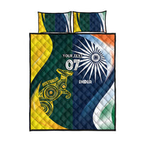 Custom India and Australia Cricket Quilt Bed Set Special Half-Half Mix - Wonder Print Shop