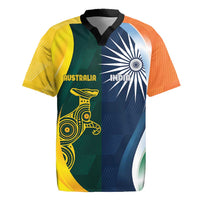 Custom India and Australia Cricket Rugby Jersey Special Half-Half Mix - Wonder Print Shop