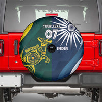 Custom India and Australia Cricket Spare Tire Cover Special Half-Half Mix - Wonder Print Shop