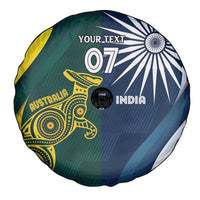 Custom India and Australia Cricket Spare Tire Cover Special Half-Half Mix - Wonder Print Shop
