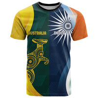 Custom India and Australia Cricket T Shirt Special Half-Half Mix - Wonder Print Shop