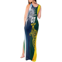 Custom India and Australia Cricket Tank Maxi Dress Special Half-Half Mix - Wonder Print Shop