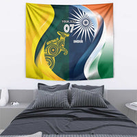 Custom India and Australia Cricket Tapestry Special Half-Half Mix - Wonder Print Shop