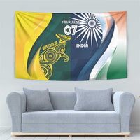 Custom India and Australia Cricket Tapestry Special Half-Half Mix - Wonder Print Shop