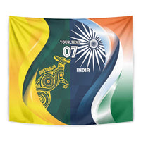 Custom India and Australia Cricket Tapestry Special Half-Half Mix - Wonder Print Shop