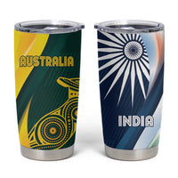 Custom India and Australia Cricket Tumbler Cup Special Half-Half Mix - Wonder Print Shop
