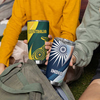 Custom India and Australia Cricket Tumbler Cup Special Half-Half Mix - Wonder Print Shop