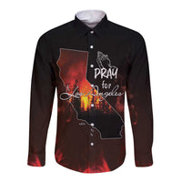 So-Cal Wildfire Long Sleeve Button Shirt LA Stay Strong