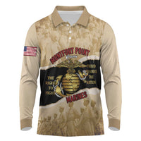 Montfort Point Marines Long Sleeve Polo Shirt African American First To Fight Prejudice